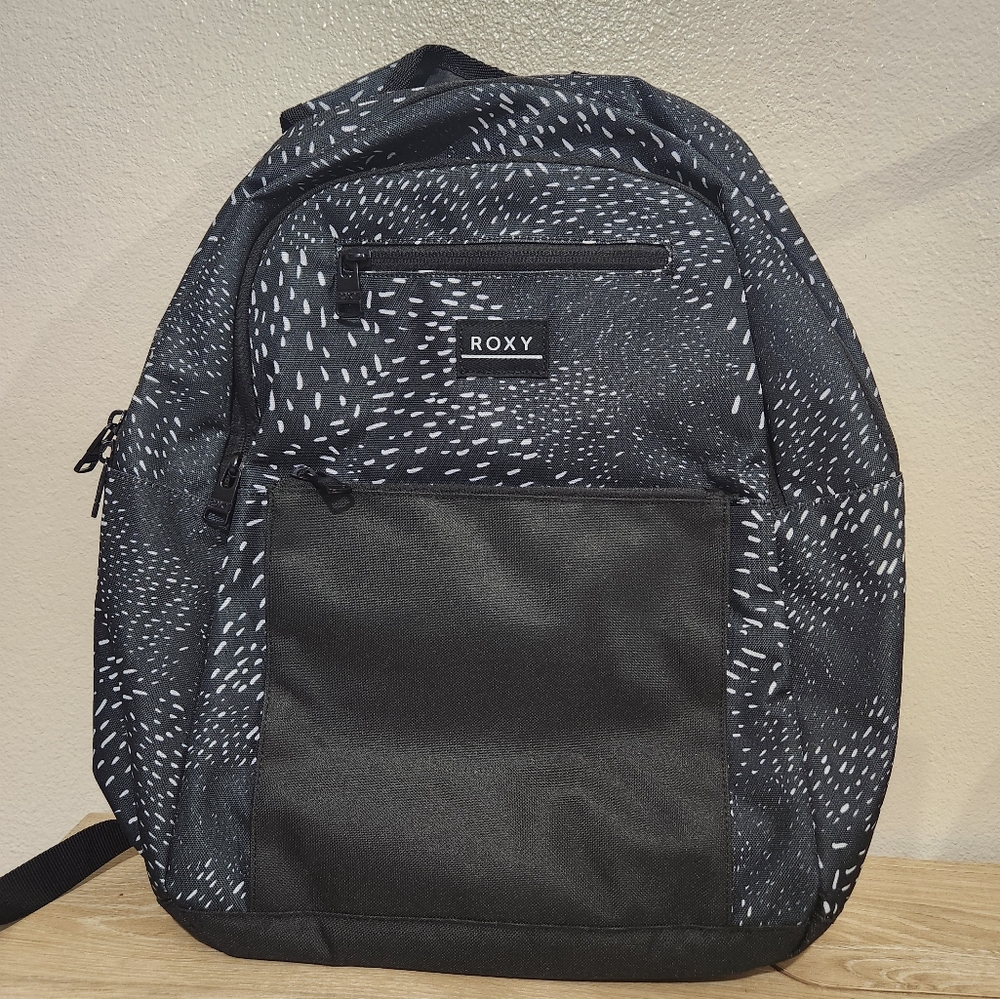 Roxy Women's Black and White Patterned Backpack